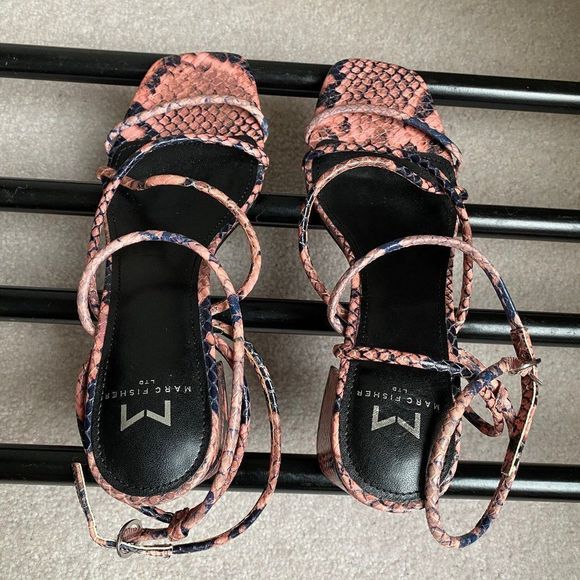 MARC FISHER Women Nakita Leather Sandals - NEW NWOB - Picture 6 of 9